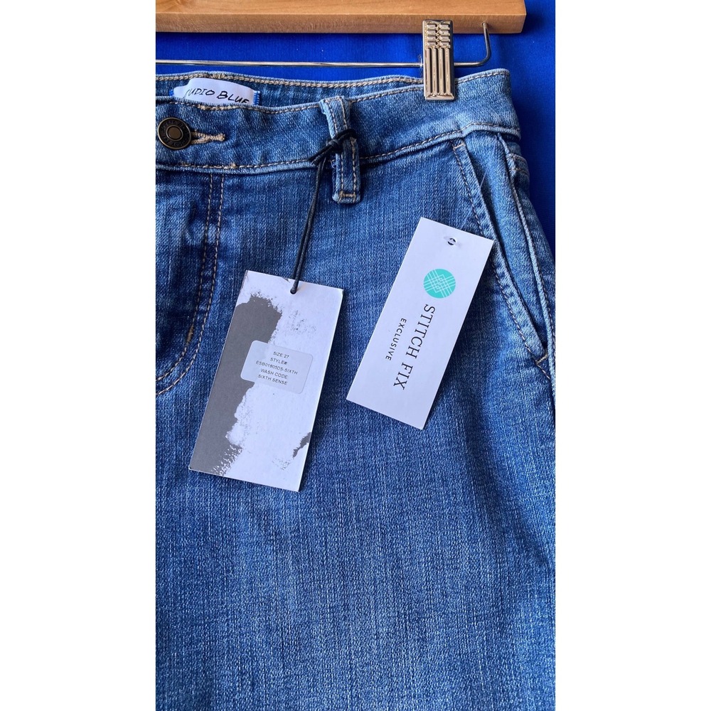 Studio Blue Stitch Fix Exclusive Straight Leg Jeans Medium Wash Size 27 NWT - Picture 5 of 8